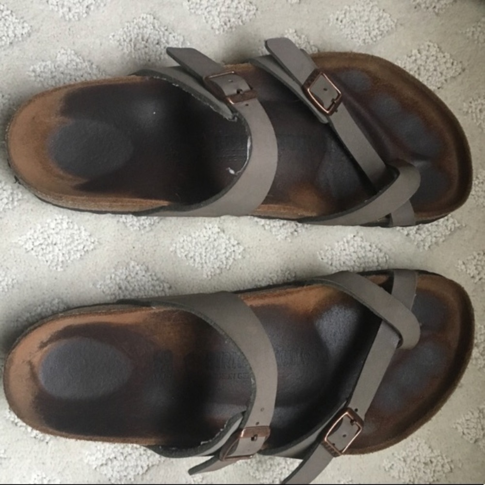 Grey Birkenstock Sandals